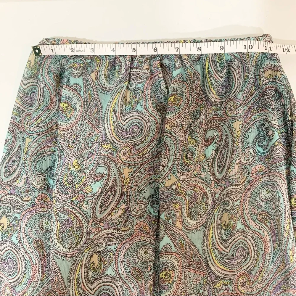 H&M Paisley Split Hem Cover Up Festival Maxi Skirt